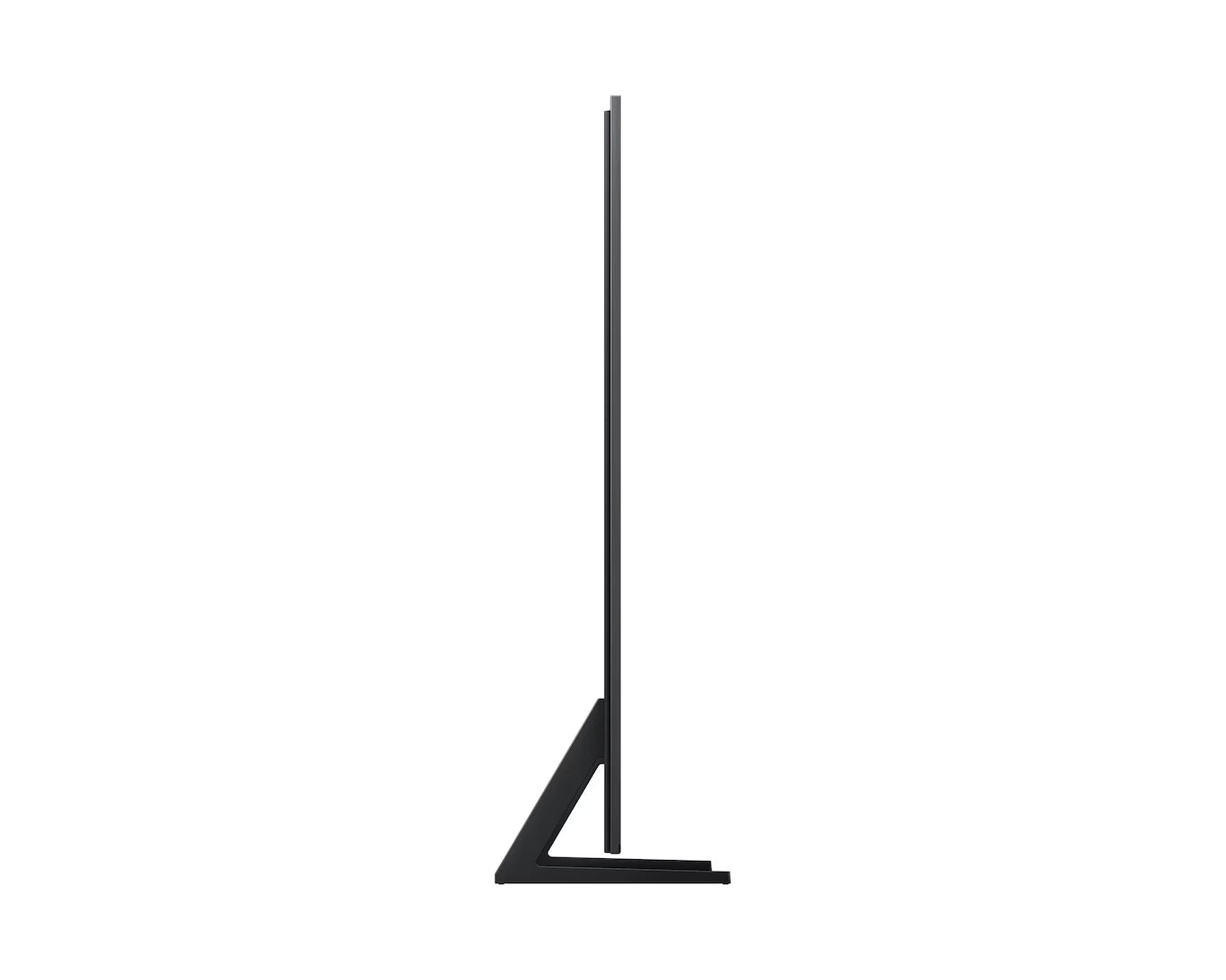 Black floor lamp on a white background
