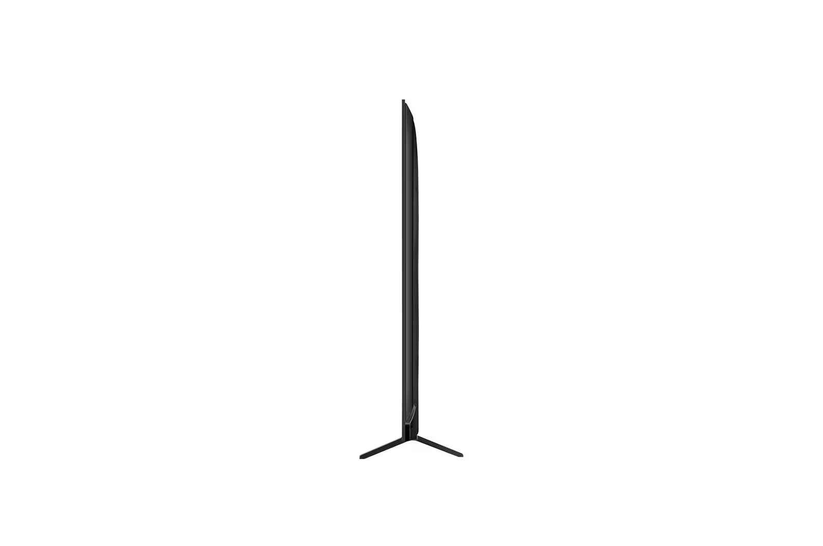 Black computer monitor stand on a white background