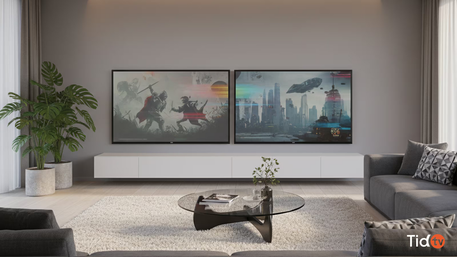 ตัวอย่างอาการภาพค้างบนทีวี OLED และ QD OLED