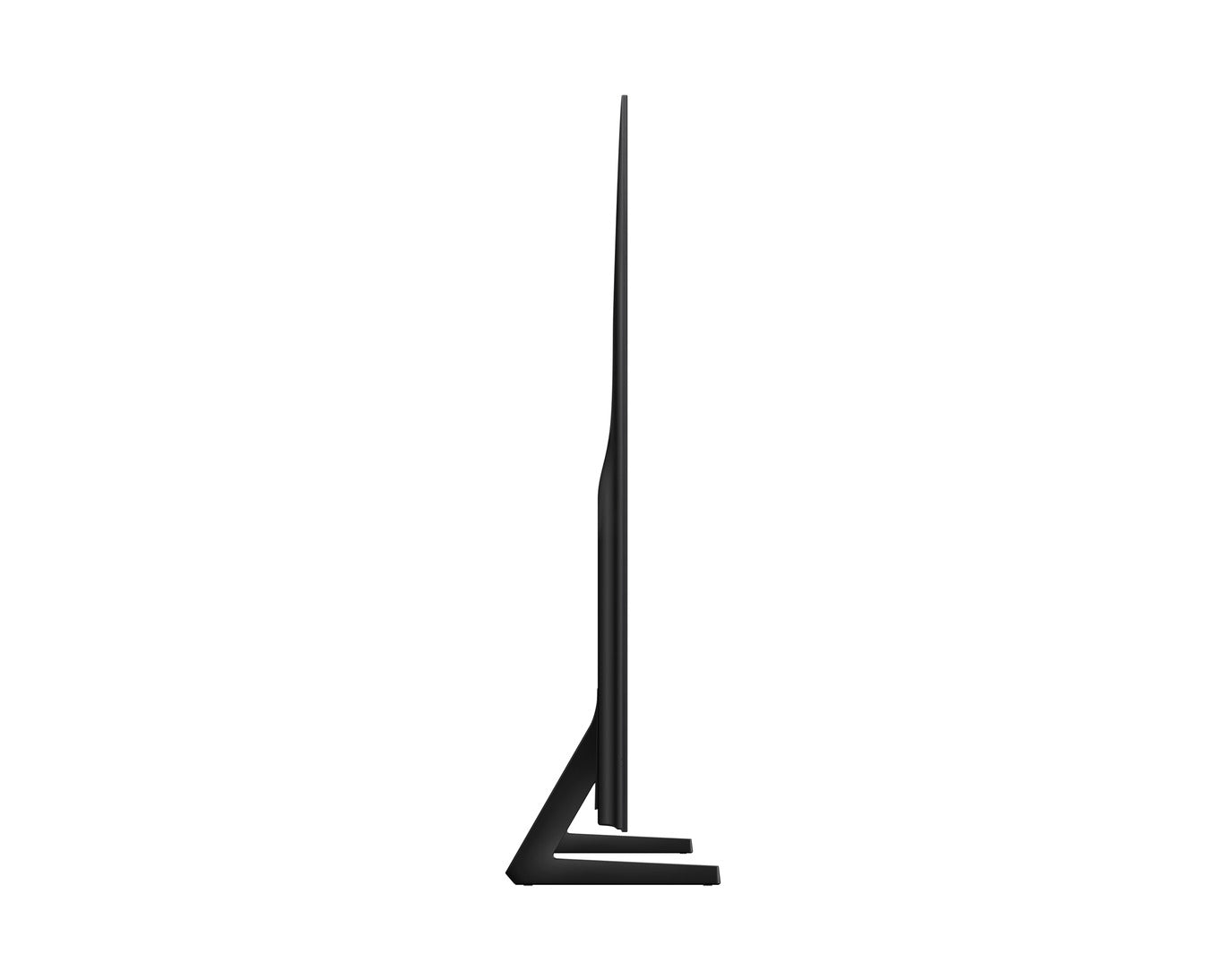 Black floor lamp on a white background