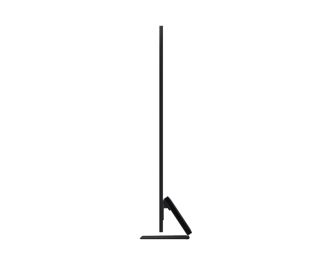 Black standee on a white background