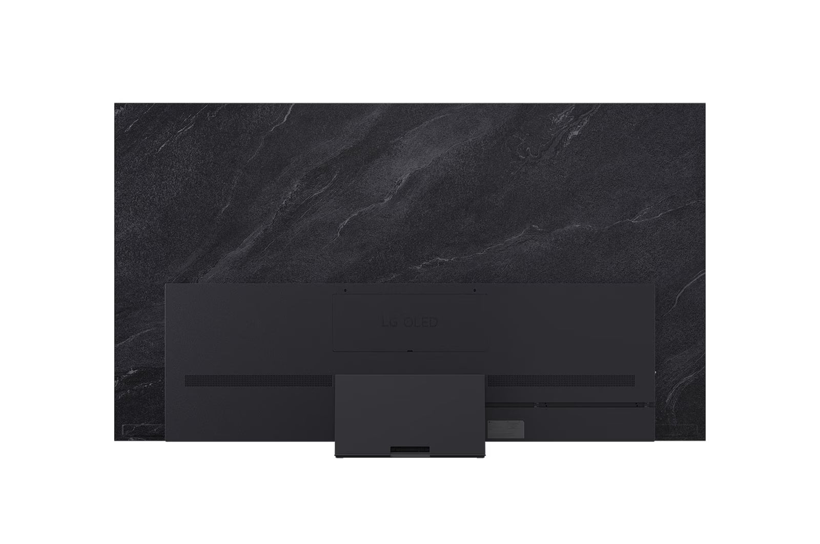 Black marble countertop with a smooth finish on a white background